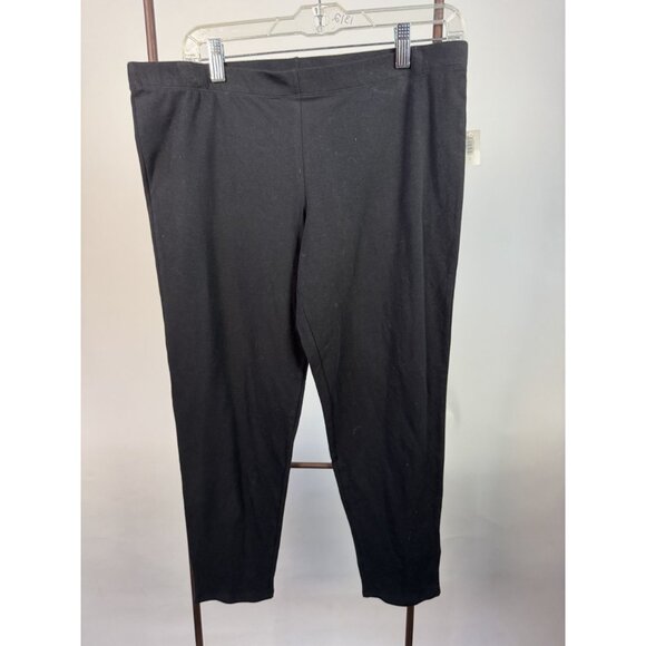GapBody Womens Black Stretch Leggings L Cotton & Spandex Made In Guatemala - Picture 7 of 13